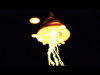 Alien ship firing a lighting